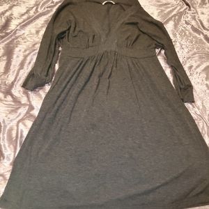 Gray mini sweater dress